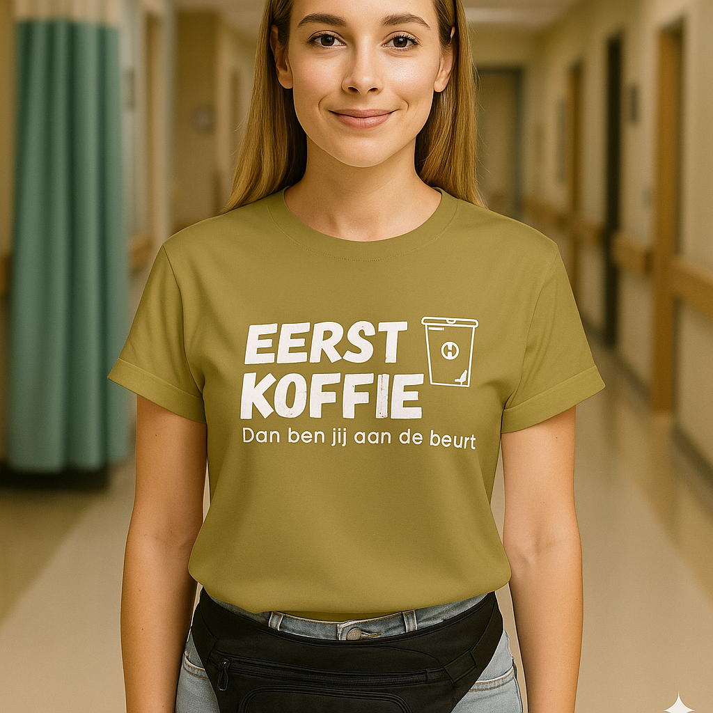 T-shirt zorg - Eerst koffie