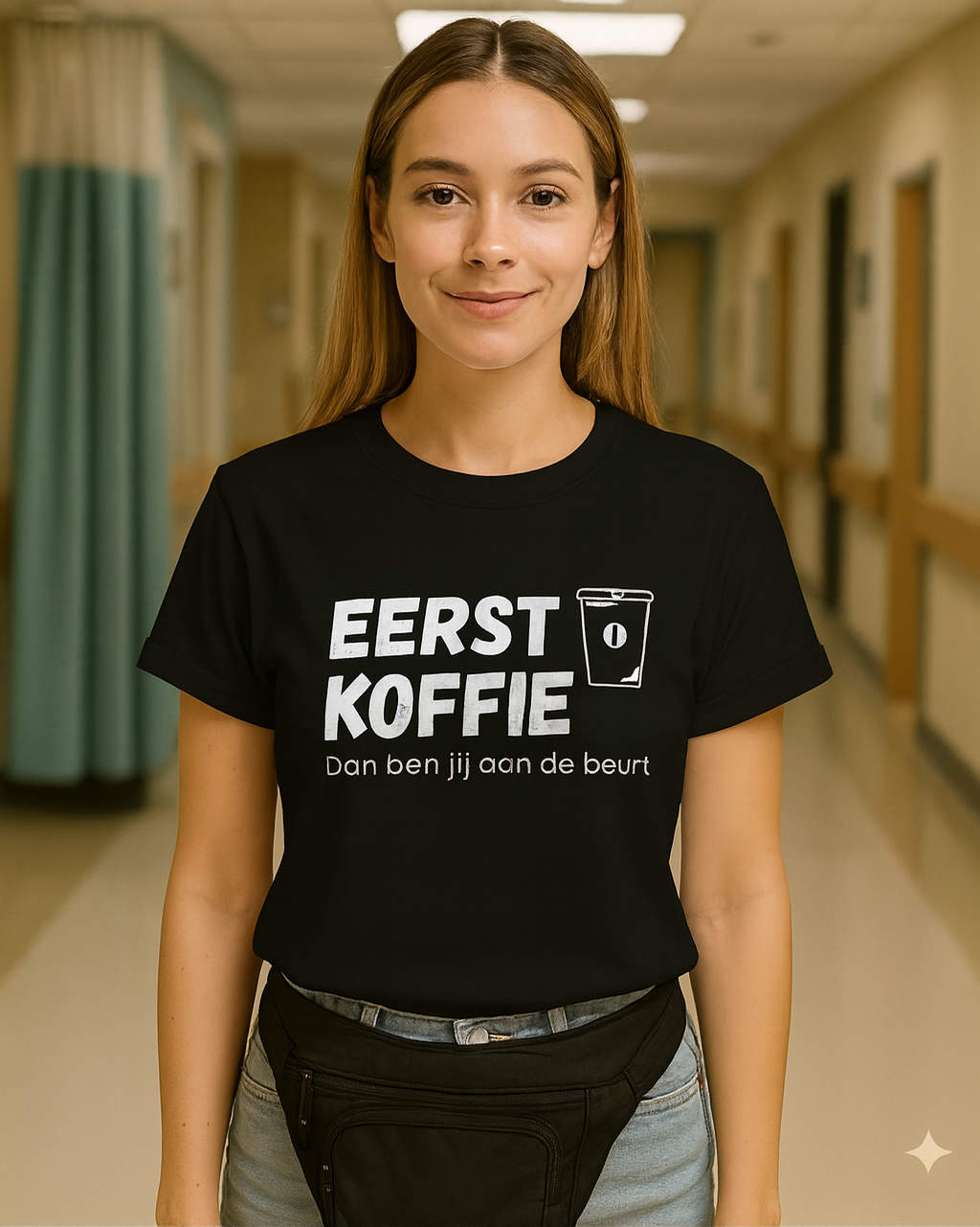 T-shirt zorg - Eerst koffie