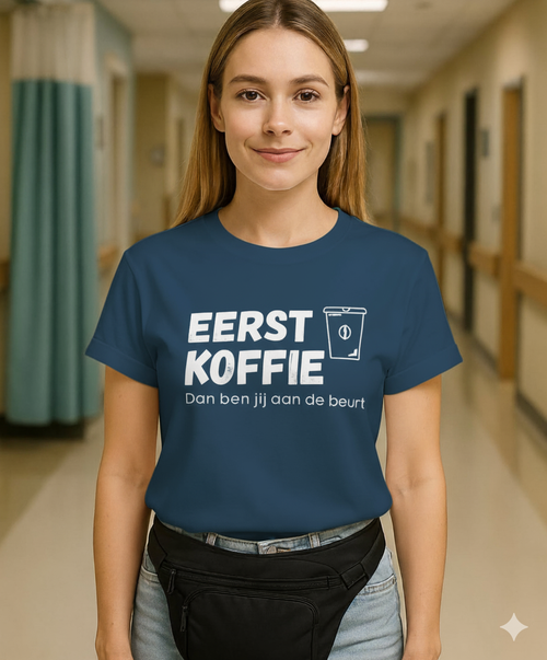 T-shirt zorg - Eerst koffie