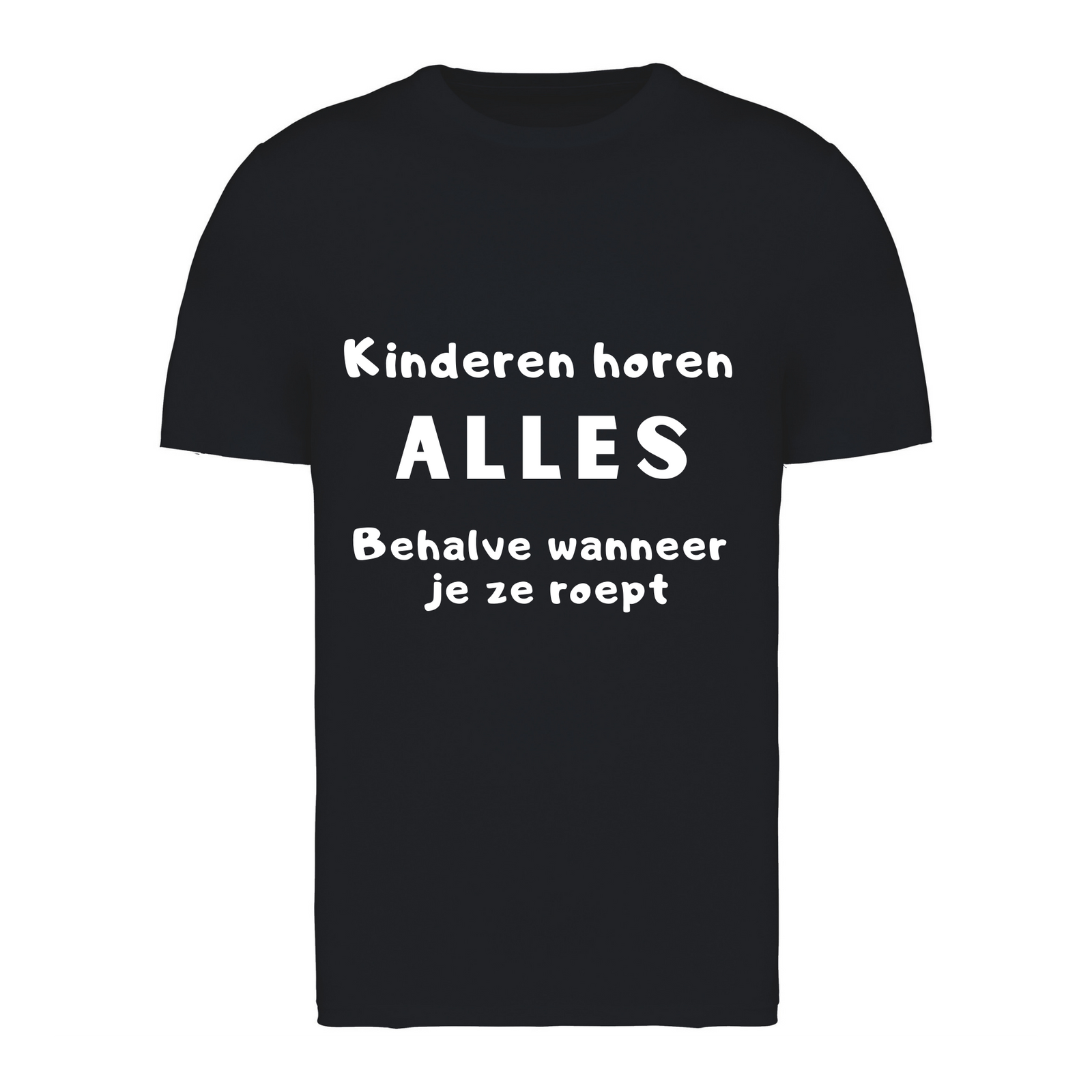 Kinderen horen ALLES – T-shirt