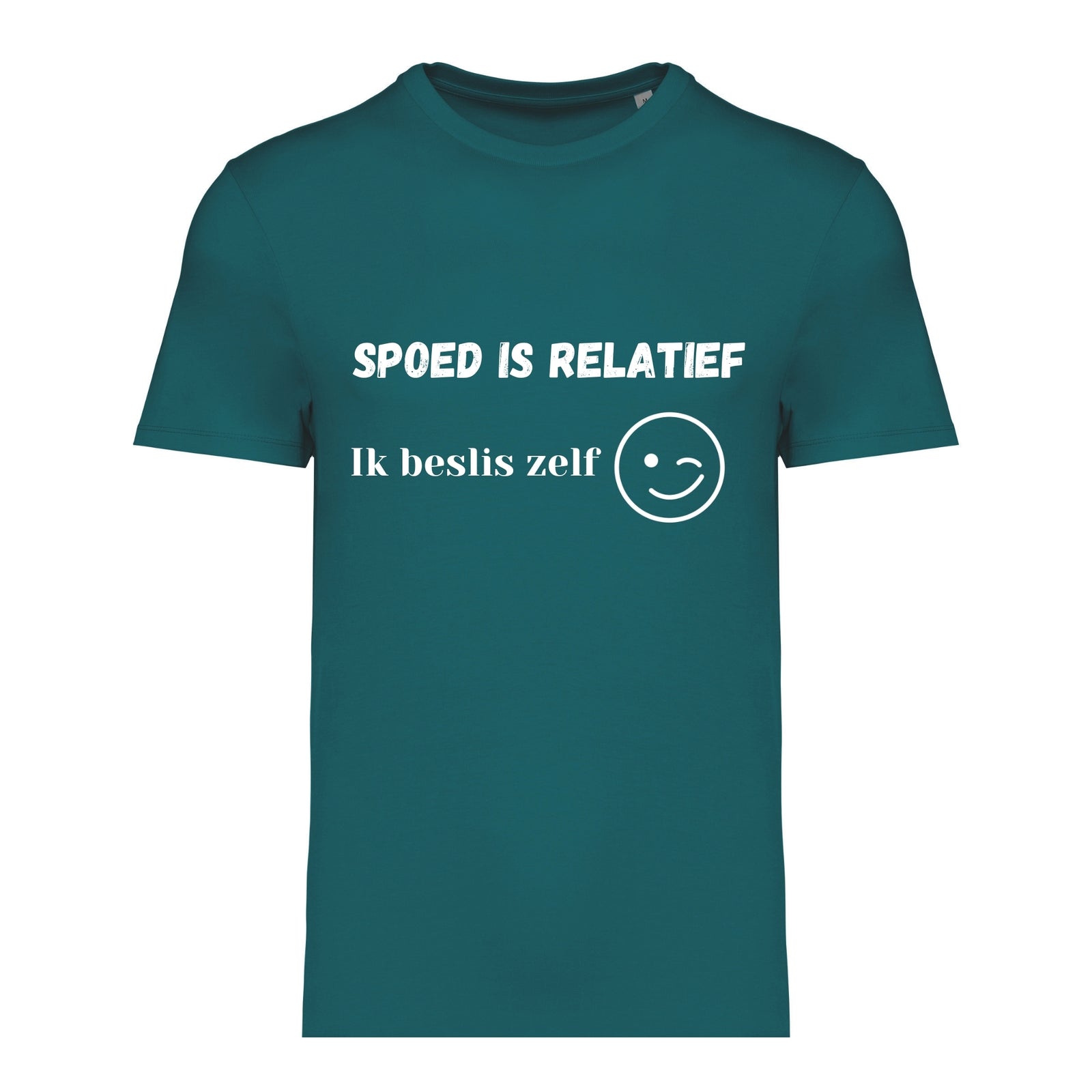 Spoed is relatief, Ik beslis zelf – T-shirt